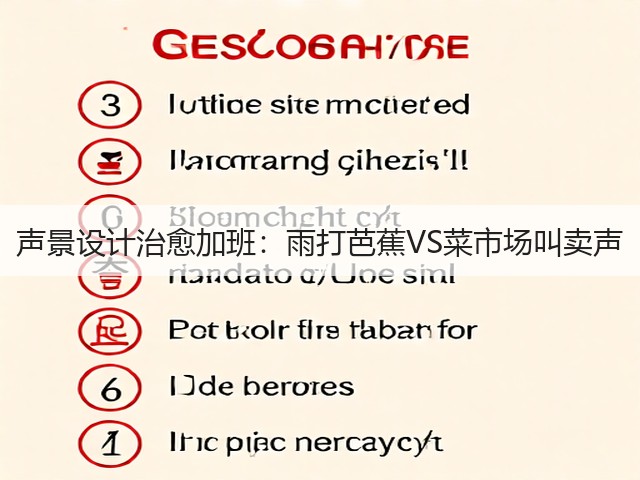 声景设计治愈加班:雨打芭蕉VS菜市场叫卖声(图3) 声景设计治愈加班:雨打芭蕉VS菜市场叫卖声(图3)