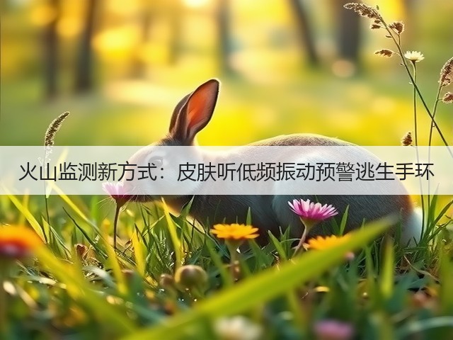 火山监测新方式：皮肤听低频振动预警逃生手环(图2)