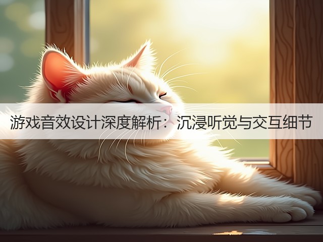 游戏音效设计深度解析:沉浸听觉与交互细节(图3) 游戏音效设计深度解析:沉浸听觉与交互细节(图3)