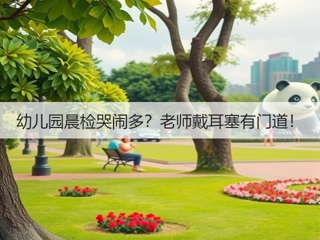 幼儿园晨检哭闹多？老师戴耳塞有门道！(图6)
