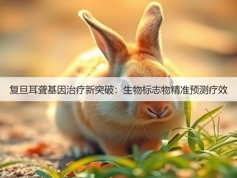 复旦耳聋基因治疗新突破：生物标志物精准预测疗效