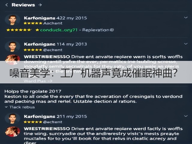 噪音美学:工厂机器声竟成催眠神曲?(图2) 噪音美学:工厂机器声竟成催眠神曲?(图2)