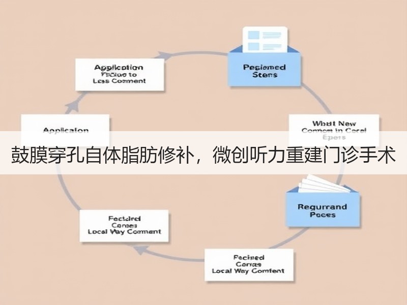 鼓膜穿孔自体脂肪修补，微创听力重建门诊手术