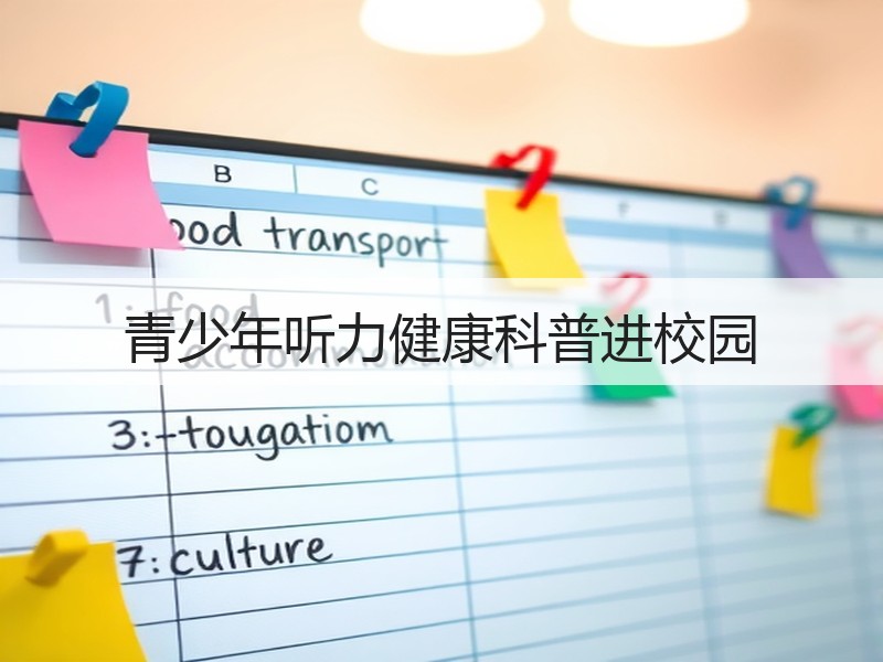 青少年听力健康科普进校园