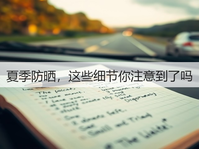 夏季防晒，这些细节你注意到了吗(图2)