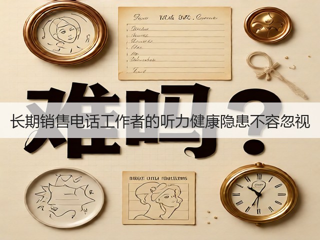 长期销售电话工作者的听力健康隐患不容忽视(图3) 长期销售电话工作者的听力健康隐患不容忽视(图3)