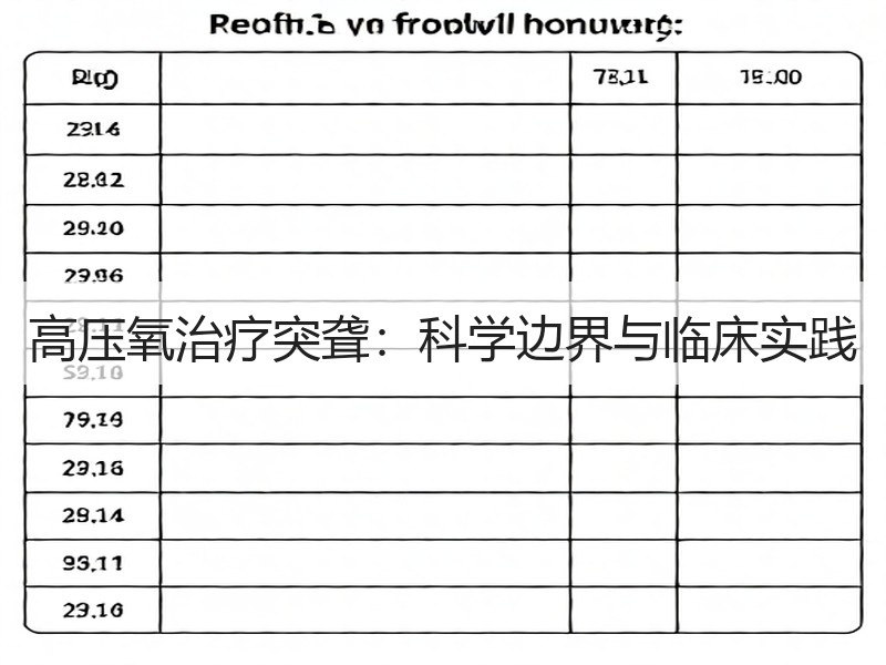 高压氧治疗突聋：科学边界与临床实践