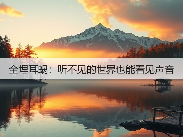 全埋耳蜗:听不见的世界也能看见声音(图2) 全埋耳蜗:听不见的世界也能看见声音(图2)