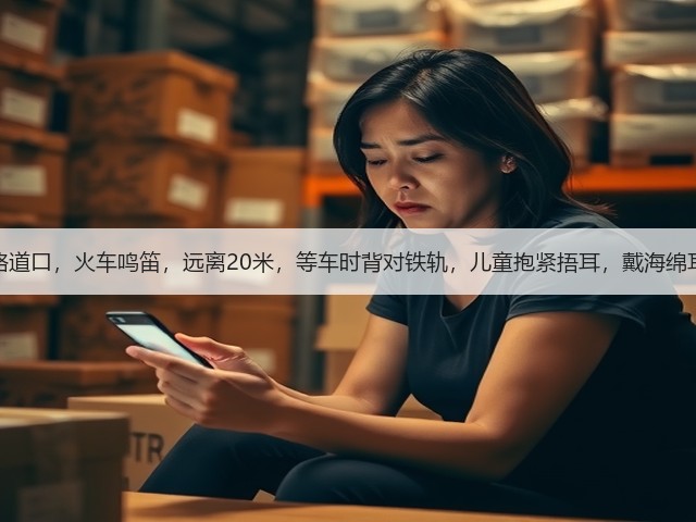铁路道口,火车鸣笛,远离20米,等车时背对铁轨,儿童抱紧捂耳,戴海绵耳塞(图3) 铁路道口,火车鸣笛,远离20米,等车时背对铁轨,儿童抱紧捂耳,戴海绵耳塞(图3)