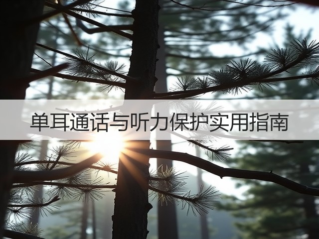单耳通话与听力保护实用指南(图2)