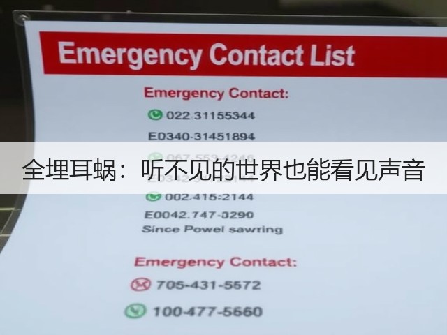 全埋耳蜗:听不见的世界也能看见声音(图1) 全埋耳蜗:听不见的世界也能看见声音(图1)