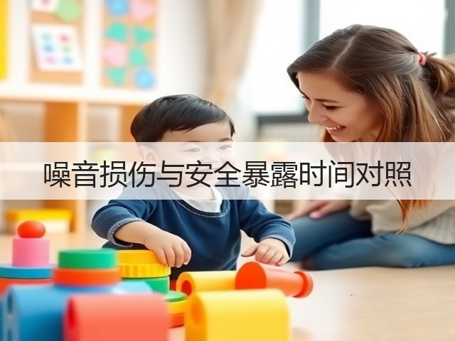 噪音损伤与安全暴露时间对照(图1)