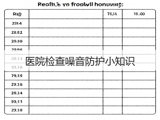医院检查噪音防护小知识(图2) 医院检查噪音防护小知识(图2)