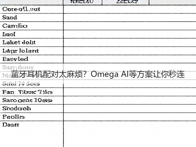 蓝牙耳机配对太麻烦?Omega AI等方案让你秒连(图1) 蓝牙耳机配对太麻烦?Omega AI等方案让你秒连(图1)