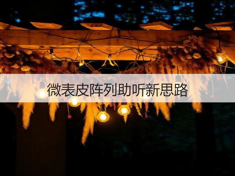 微表皮阵列助听新思路