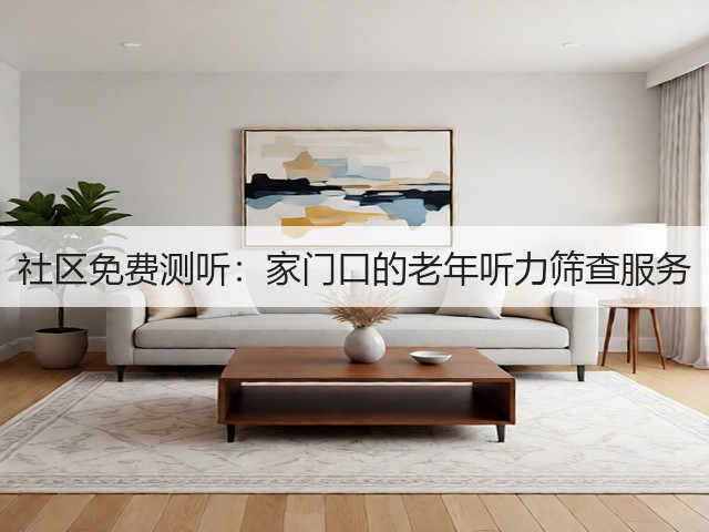 社区免费测听:家门口的老年听力筛查服务(图1) 社区免费测听:家门口的老年听力筛查服务(图1)