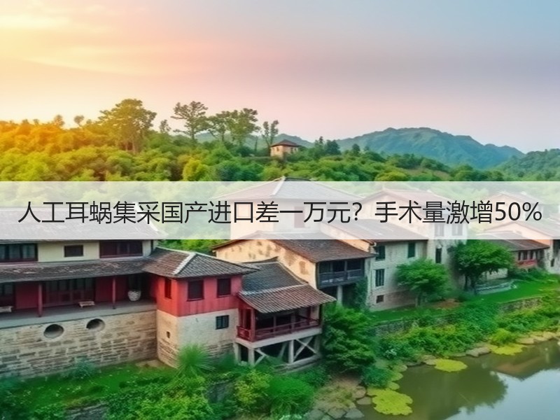 人工耳蜗集采国产进口差一万元？手术量激增50%