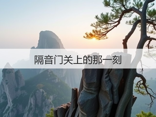 隔音门关上的那一刻(图2) 隔音门关上的那一刻(图2)