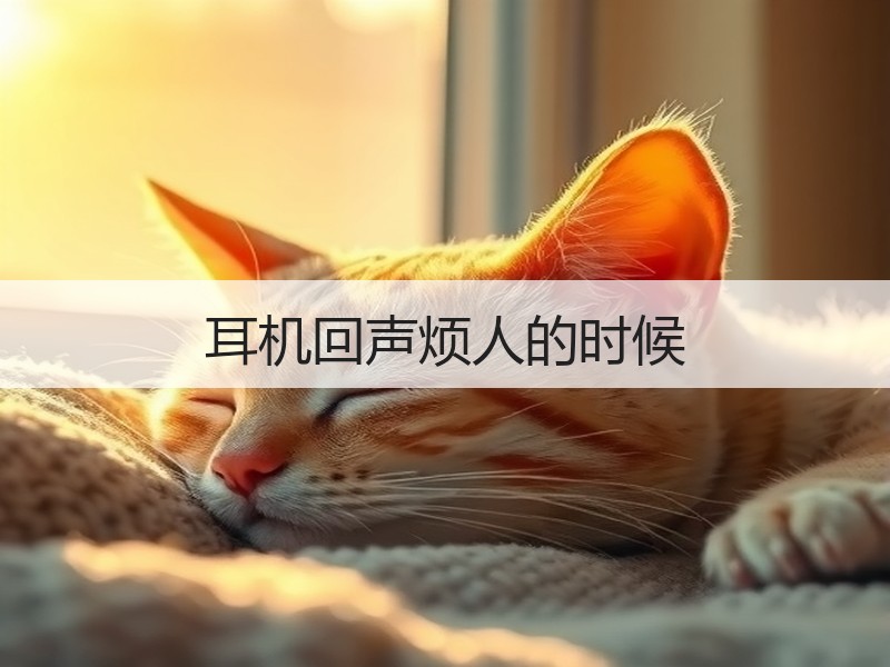 耳机回声烦人的时候
