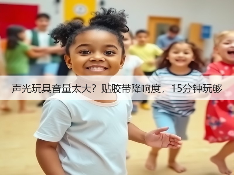 声光玩具音量太大？贴胶带降响度，15分钟玩够