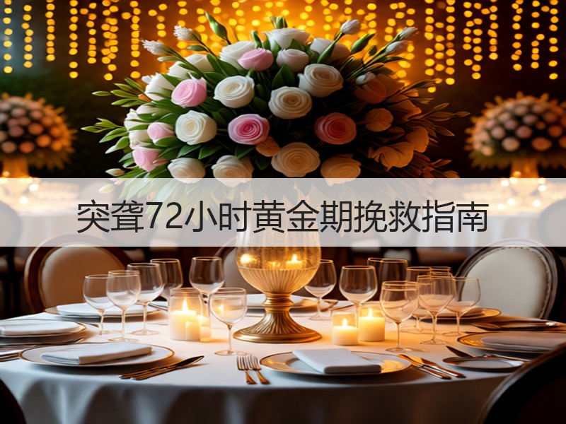 突聋72小时黄金期挽救指南