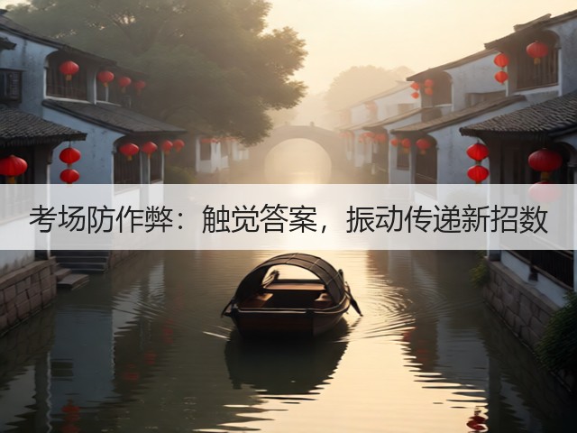 考场防作弊:触觉答案,振动传递新招数(图3) 考场防作弊:触觉答案,振动传递新招数(图3)