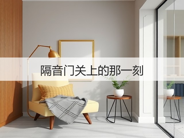 隔音门关上的那一刻(图1) 隔音门关上的那一刻(图1)