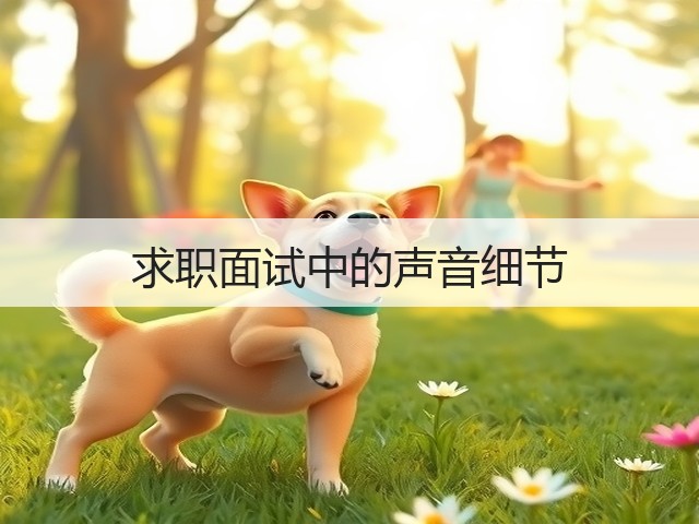 求职面试中的声音细节(图2)