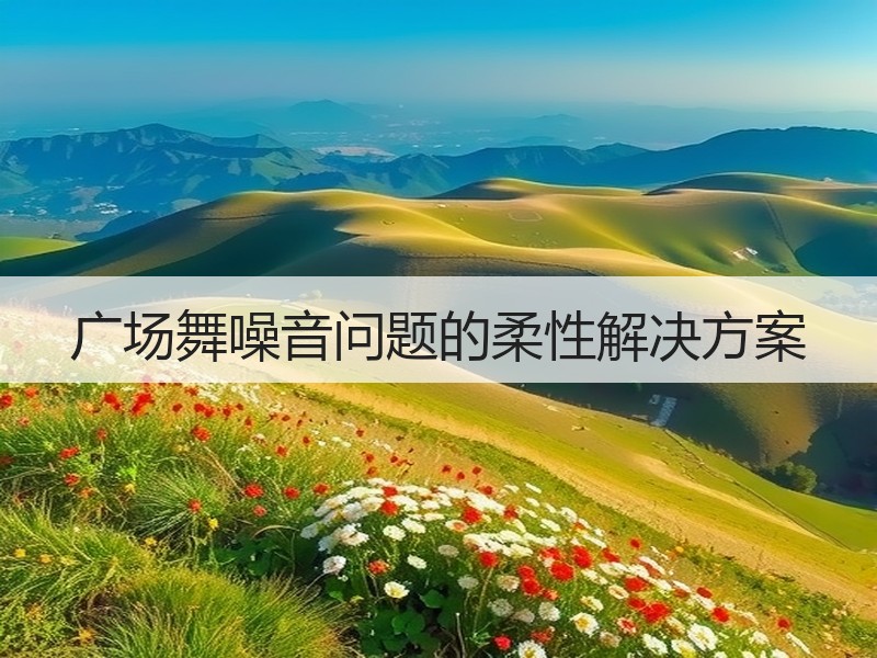 广场舞噪音问题的柔性解决方案