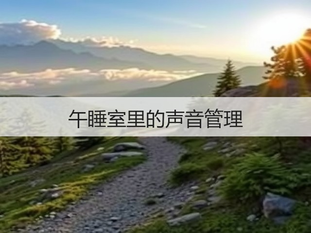 午睡室里的声音管理(图3) 午睡室里的声音管理(图3)
