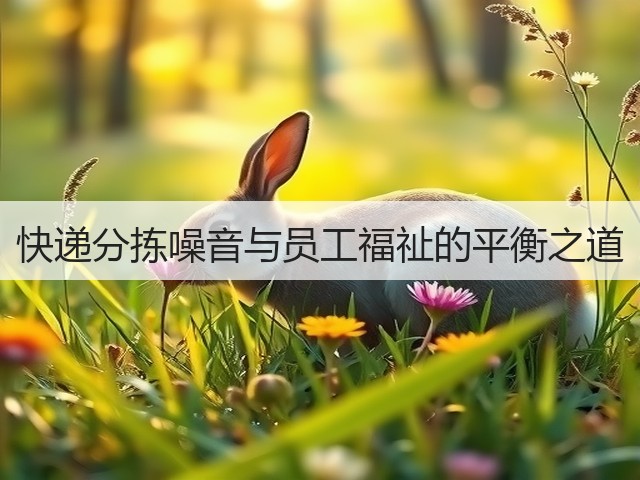 快递分拣噪音与员工福祉的平衡之道(图1) 快递分拣噪音与员工福祉的平衡之道(图1)