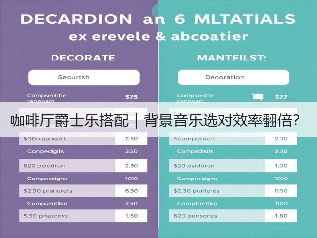 咖啡厅爵士乐搭配|背景音乐选对效率翻倍?(图3) 咖啡厅爵士乐搭配|背景音乐选对效率翻倍?(图3)
