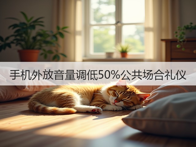 手机外放音量调低50%公共场合礼仪(图3) 手机外放音量调低50%公共场合礼仪(图3)