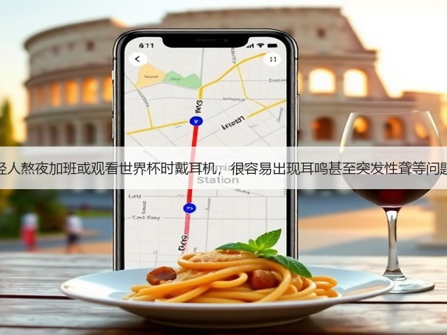 年轻人熬夜加班或观看世界杯时戴耳机，很容易出现耳鸣甚至突发性聋等问题。(图2)