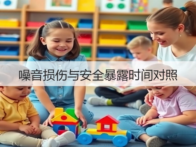 噪音损伤与安全暴露时间对照(图1) 噪音损伤与安全暴露时间对照(图1)