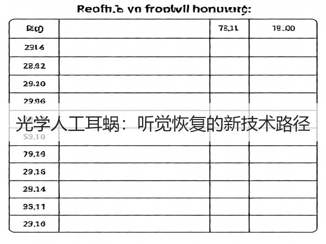 光学人工耳蜗:听觉恢复的新技术路径(图3) 光学人工耳蜗:听觉恢复的新技术路径(图3)